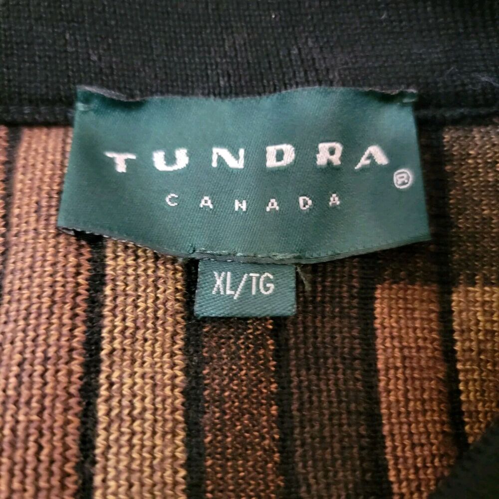 Tundra Canada Sweater Mens Extra Large Black Vintage Dad 3D Pullover Cosby - Picture 7 of 8